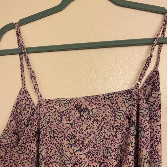 Glam Medium Purple Floral Wrap Dress - Picture 4 of 4